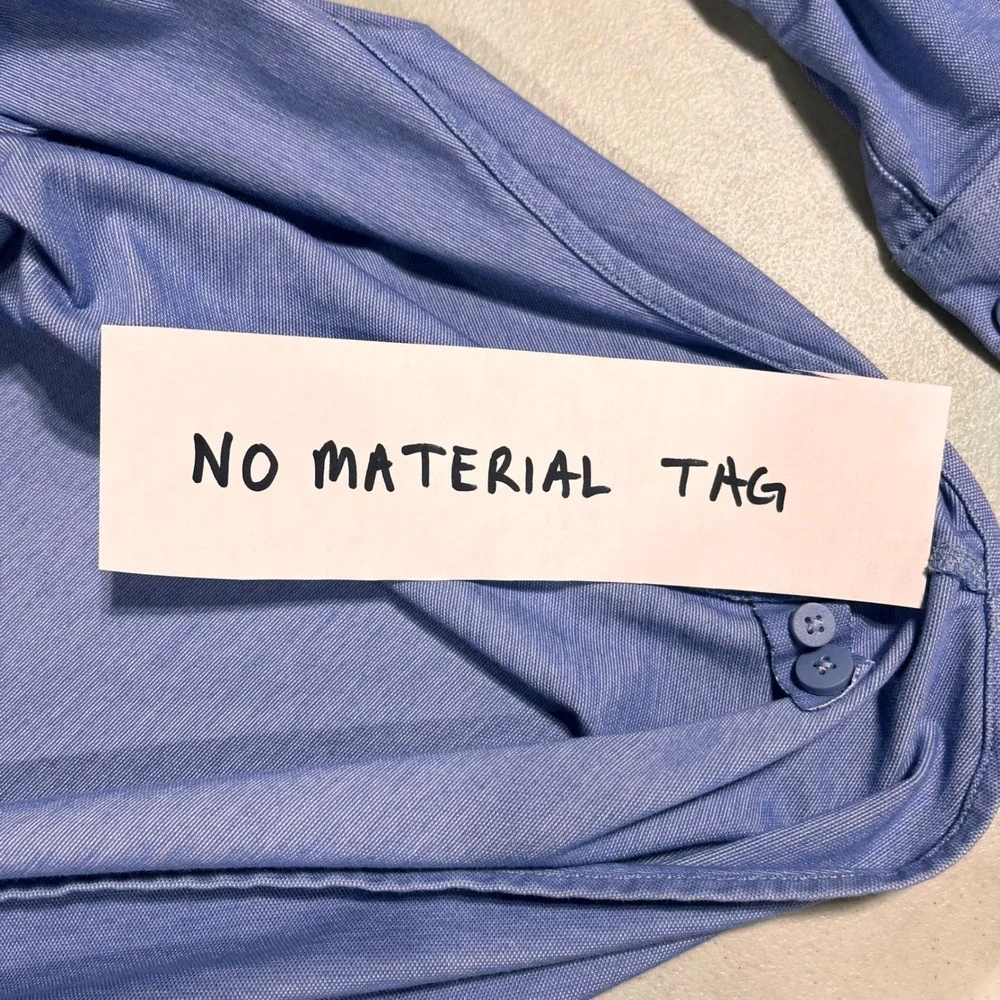 Lululemon Commission Mens Long Sleeve Button Down Shirt XL Blue‎ Career Office
